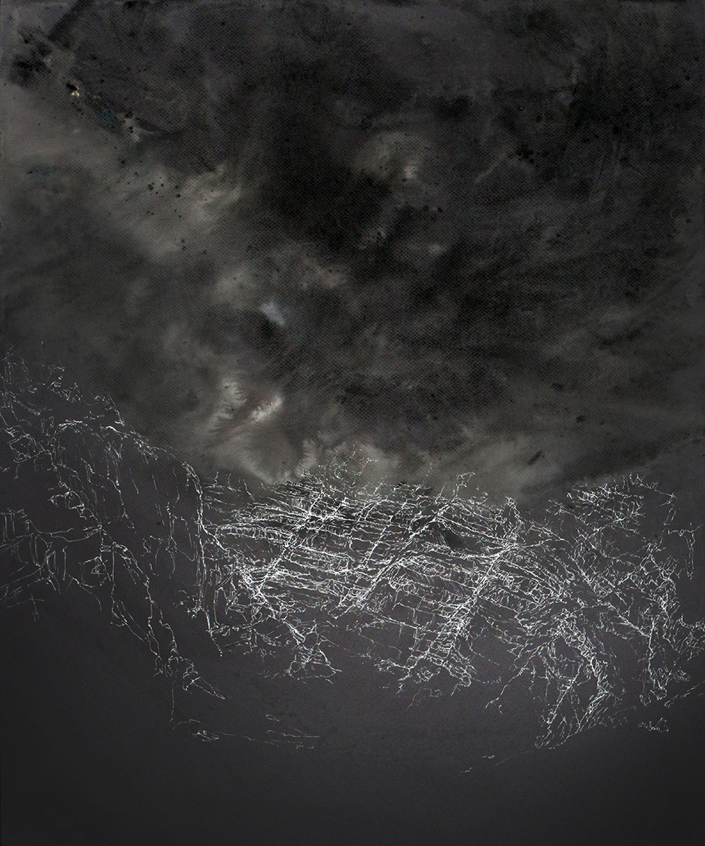 Gesäuse, Tellersack, Nebel Schnee dunkle Nacht